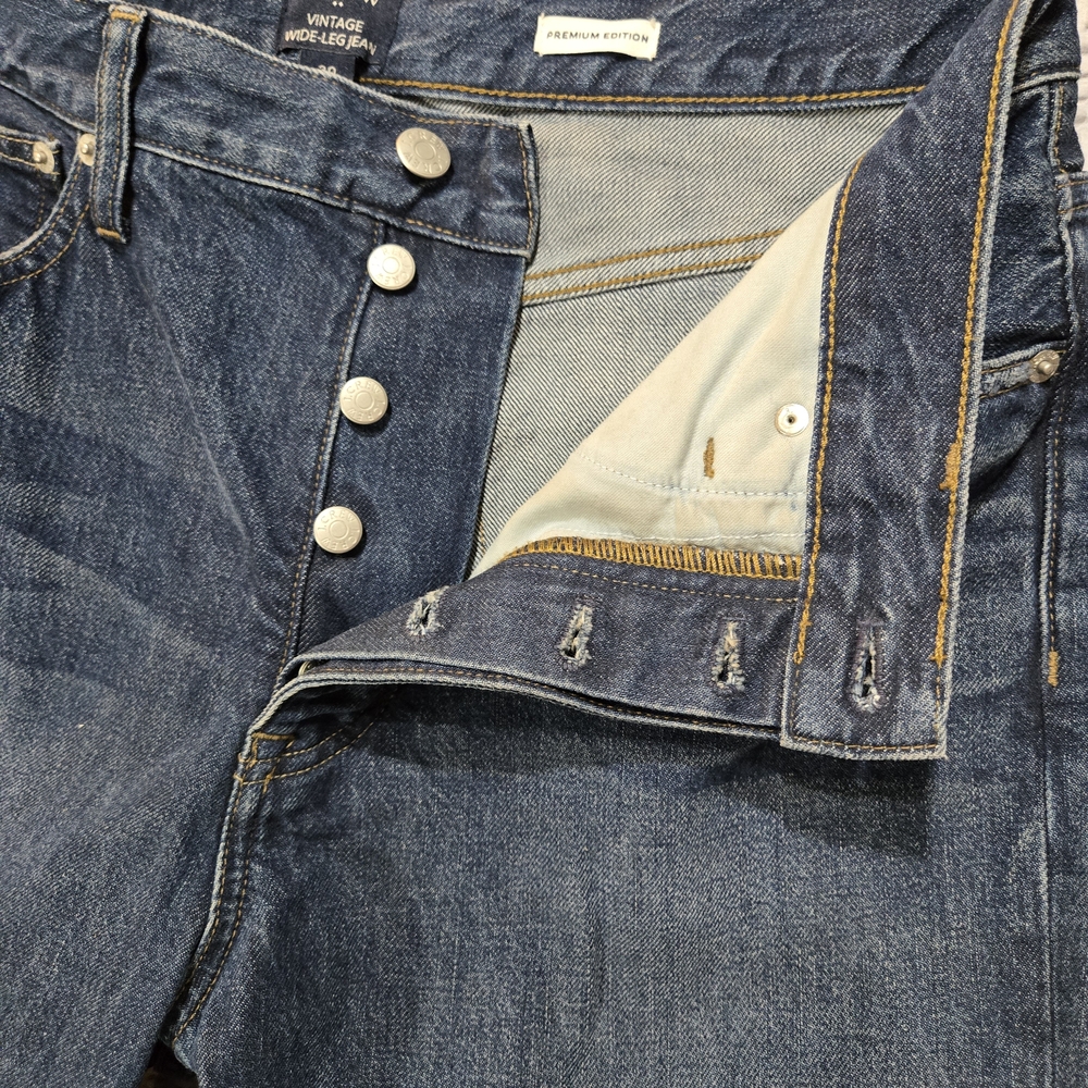 J. Crew Wide Leg Jeans Premium Edition With Button-fly Closure - Picture 11 of 16